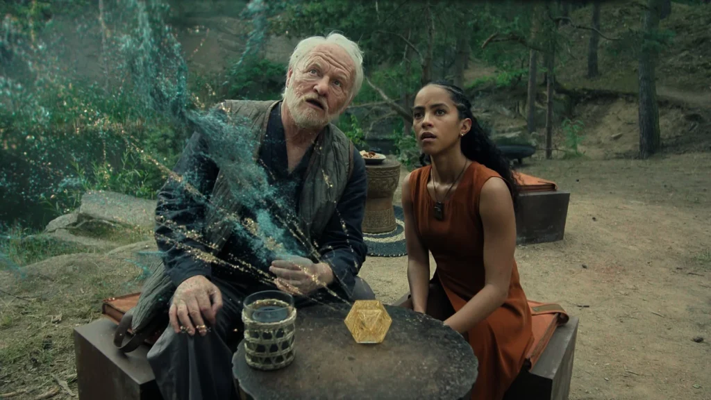 Jared Harris and Lou Llobell in